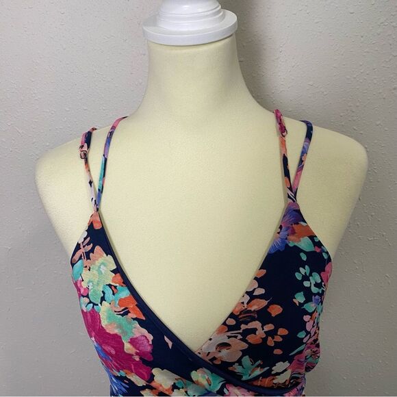 1.4.3 Story by Line Up Floral Muticolor Wrap Front Maxi Dress Women's Size Small - Picture 5 of 14